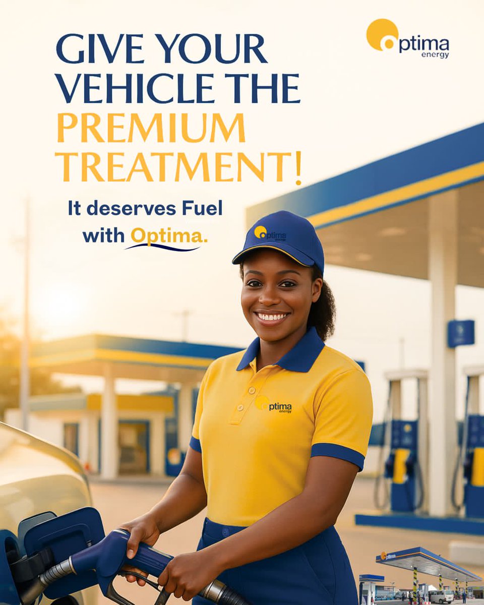 Your vehicle is more than just a ride, it’s your everyday work partner, your road trip buddy, and your family’s trusted ride. 

Treat your vehicle with something nice this week. 
Fuel with Optima Energy.

#optimaenergy
#downstreamoilandgas
#midweek
#energywithpossibilities