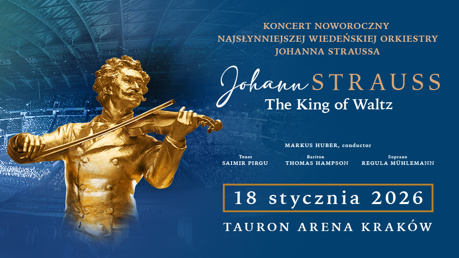 PrestigeMJM's tweet photo. Najsłynniejsza wiedeńska Orkiestra Johanna Straussa na noworocznej gali w Krakowie!💫

18 stycznia 2026
TAURON Arena Kraków 
bilety: https://t.co/A6UyhyyoWe od 1.08, g. 10:00

Johann Strauss uważany jest za pierwszą gwiazdę popkultury, skomponował „Nad pięknym modrym Dunajem”. 🎶 https://t.co/7HuDBGsjBm