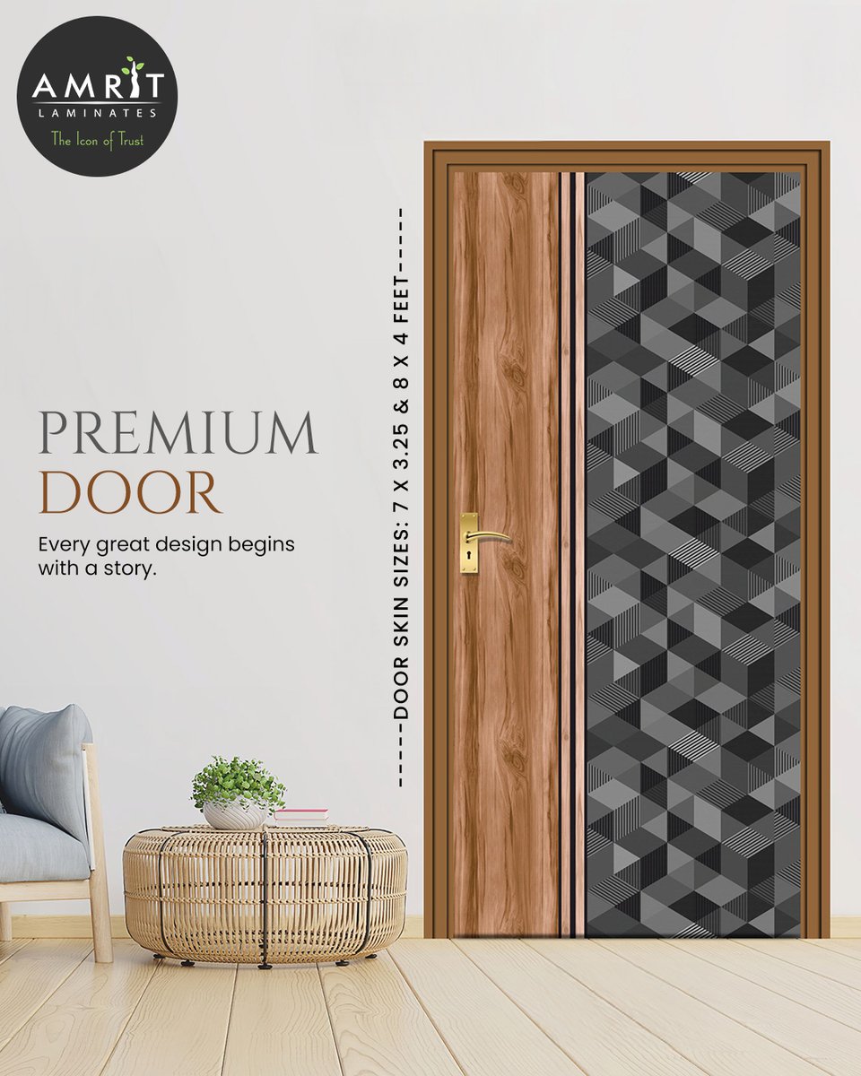 AmritLaminates's tweet image. 🚪 Elevate your entrance with Premium Door Skins by Amrit Laminates. Style, strength &amp;amp; a story in every design.

Sizes: 7x3.25 &amp;amp; 8x4 ft.

Contact us for more info 90530 07518

#PremiumDoors #AmritLaminates #DoorDesigns #ModernInteriors #StylishDoors #LaminatedDoors