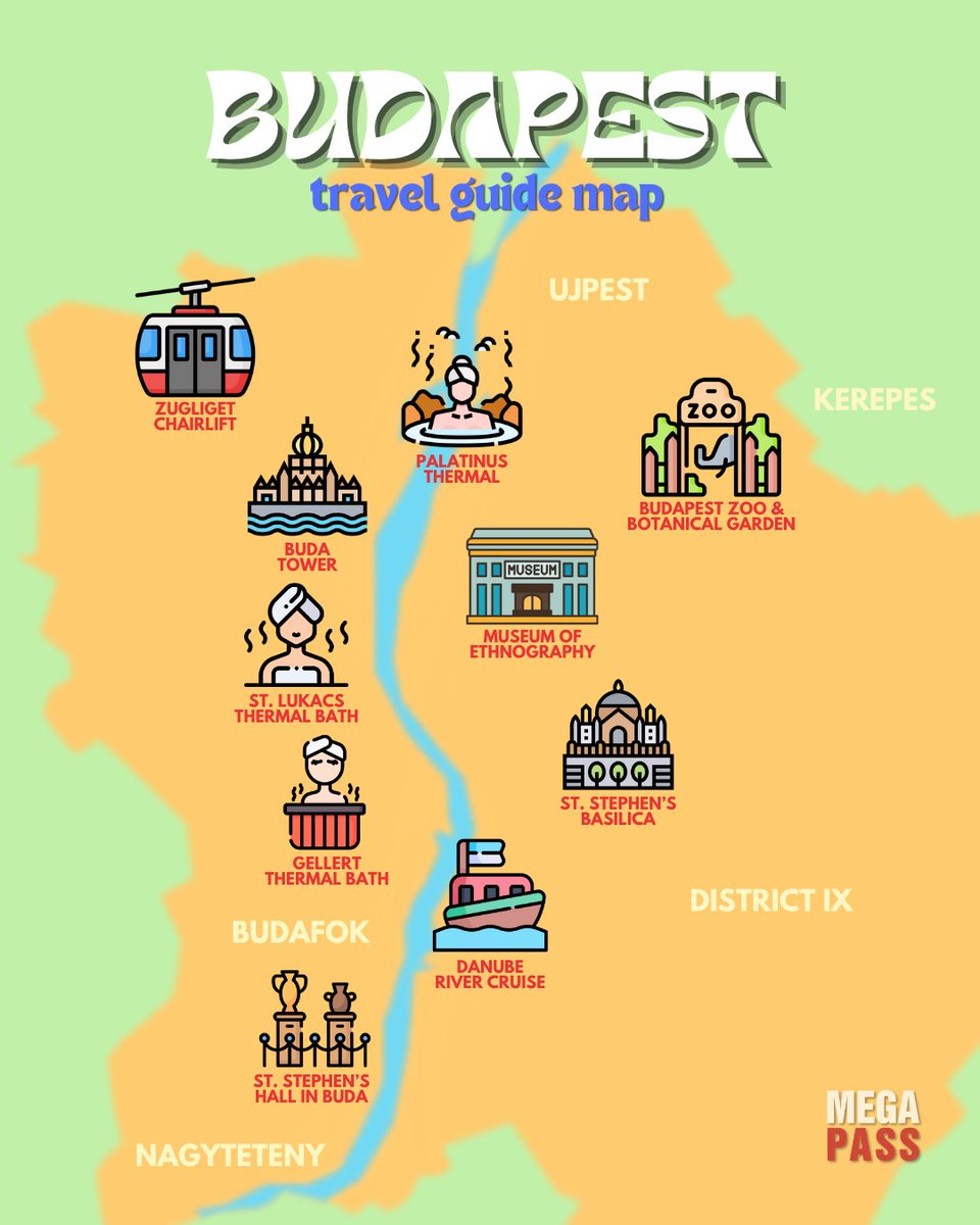 🗺️✨ Your ultimate Budapest Travel Guide Map is here!
🎫 And with MegaPass, unlock fast and easy access to these must-see spots without the hassle.

Save this guide, plan your route, and let the city amaze you! 🇭🇺💙

#TravelGuideMap #BudapestMap #MegaPass #ExploreBudapest