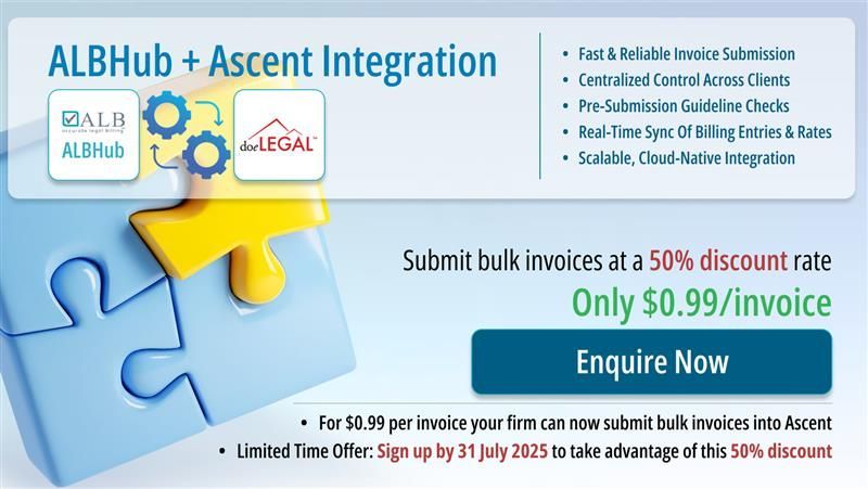 acc_legal_bill's tweet image. ⏳ Just 2 days left!
🚀 Automate legal invoice uploads to Ascent, Tymetrix360 &amp;amp; Passport—under $1/invoice.
💼 Others charge $4.
💰 50% off till July 31, 2025!
📊 Real-time status: Rejected, Accepted, Paid.
👉 Book free call: accuratelegalbilling.com/albhub
#LegalTech #EBilling #ALBHub