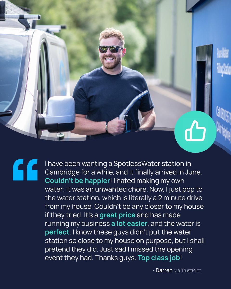 No hassle, no stress - just pure convenience with our 24/7 access ultra-pure water filling stations across the UK💧

Read more... spotlesswater.co.uk/articles/spotl… 

#review #Cambridge #CambridgeSpotlessWater #SpotlessWater #ultrapurewater