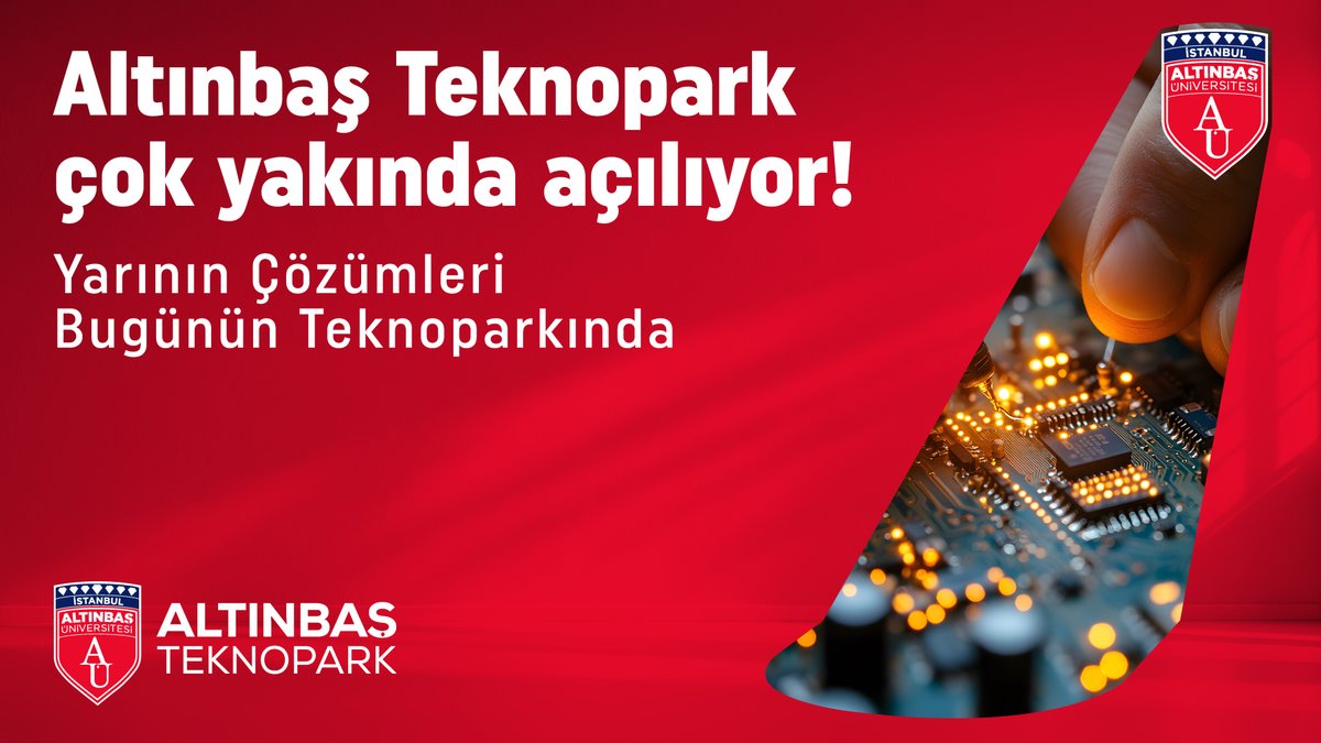 Altınbaş Teknopark, çok yakında kapılarını açıyor!

Girişimciler, araştırmacılar ve teknoloji üreticileri için yepyeni bir merkez doğuyor.
Yaratıcı fikirlerin teknolojiye dönüştüğü bu güçlü ekosistem, seni de geleceğin parçası olmaya davet ediyor.

#AltınbaşTeknopark