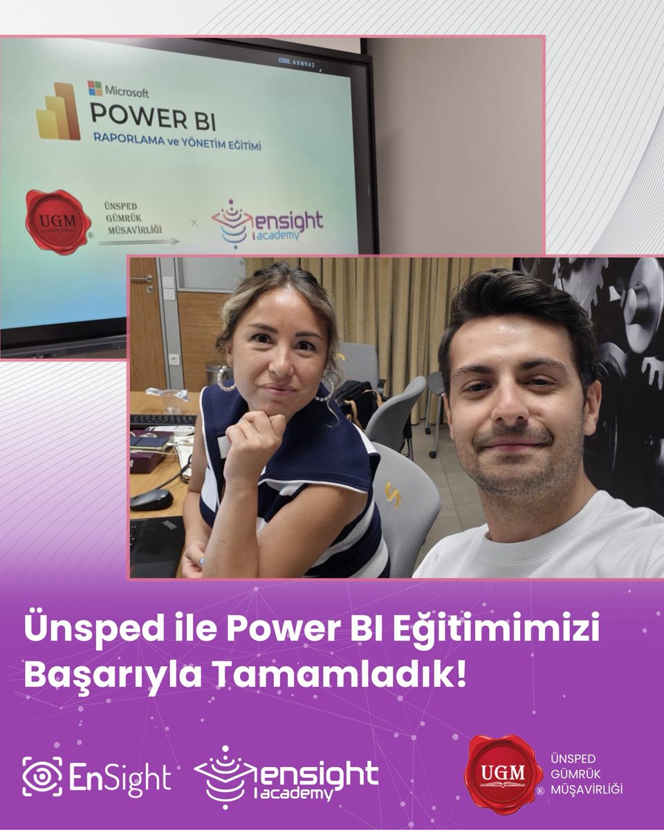 EnSight_inc's tweet image. 🎓 Ünsped ile Power BI Eğitimimizi Başarıyla Tamamladık!

Siz de kurumunuza özel Power BI eğitimleriyle ekiplerinizi veriyle güçlendirmek isterseniz, bizimle iletişime geçin:
📩 academy@ensight.com.tr

#EnSightAcademy #VeriAnalitiği #KurumsalEğitim #microsoftpowerbi