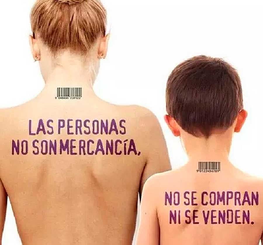 Buenos días ☕ 

DIA MUNDIAL CONTRA LA TRATA DE PERSONAS

Se estima que aproximadamente el 30% de las víctimas de la trata de personas son niños y el otro 70% son mujeres y niñas.