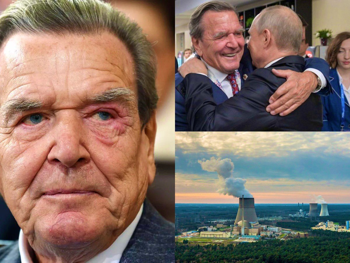 1/5 THREAD: 

Meet the russian asset who helped sabotage Germany’s future: Gerhard Schröder

As chancellor, he pushed Germany to abandon nuclear energy. He then went to work for russian gas giants. He still defends Putin.

This isn’t just a scandal — it’s a national betrayal