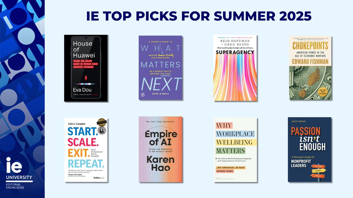 Manuel Muñiz (@manuelmunizv) on Twitter photo Before the summer break, I’m sharing top reads from <a href="/editorial_ie/">IE Editorial</a> —on leadership, AI, sustainability & the future we’re building. Perfect for holidays with a side of insight. 📚🌍
Explore the list: ➡️ bit.ly/46WmzyC
<a href="/IEuniversity/">IE University</a> Before the summer break, I’m sharing top reads from <a href="/editorial_ie/">IE Editorial</a> —on leadership, AI, sustainability & the future we’re building. Perfect for holidays with a side of insight. 📚🌍
Explore the list: ➡️ bit.ly/46WmzyC
<a href="/IEuniversity/">IE University</a>