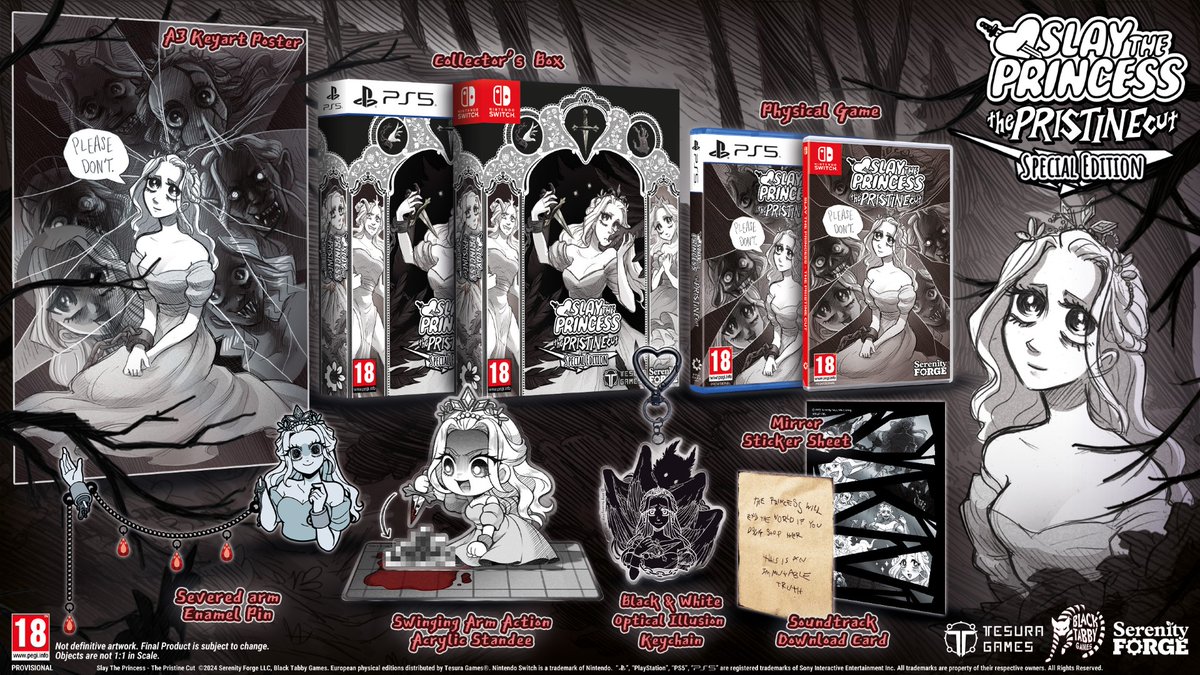 Maximum Entertainment France (@maxent_fr) on Twitter photo 🎁 JEU CONCOURS 🤩
Tentez de remporter votre édition Spéciale sur PS5 de Slay The Princess - The Pristine Cut, qui sort la semaine prochaine ! 🔪👸 Un jeu aux notes folles, des goodies sublimes : une édition immanquable !
➡️ Suivez @maxent_FR et <a href="/TesuraGames/">Tesura Games 👾🔜 @Gamescom</a>
➡️ RT et likez ce 🎁 JEU CONCOURS 🤩
Tentez de remporter votre édition Spéciale sur PS5 de Slay The Princess - The Pristine Cut, qui sort la semaine prochaine ! 🔪👸 Un jeu aux notes folles, des goodies sublimes : une édition immanquable !
➡️ Suivez @maxent_FR et <a href="/TesuraGames/">Tesura Games 👾🔜 @Gamescom</a>
➡️ RT et likez ce