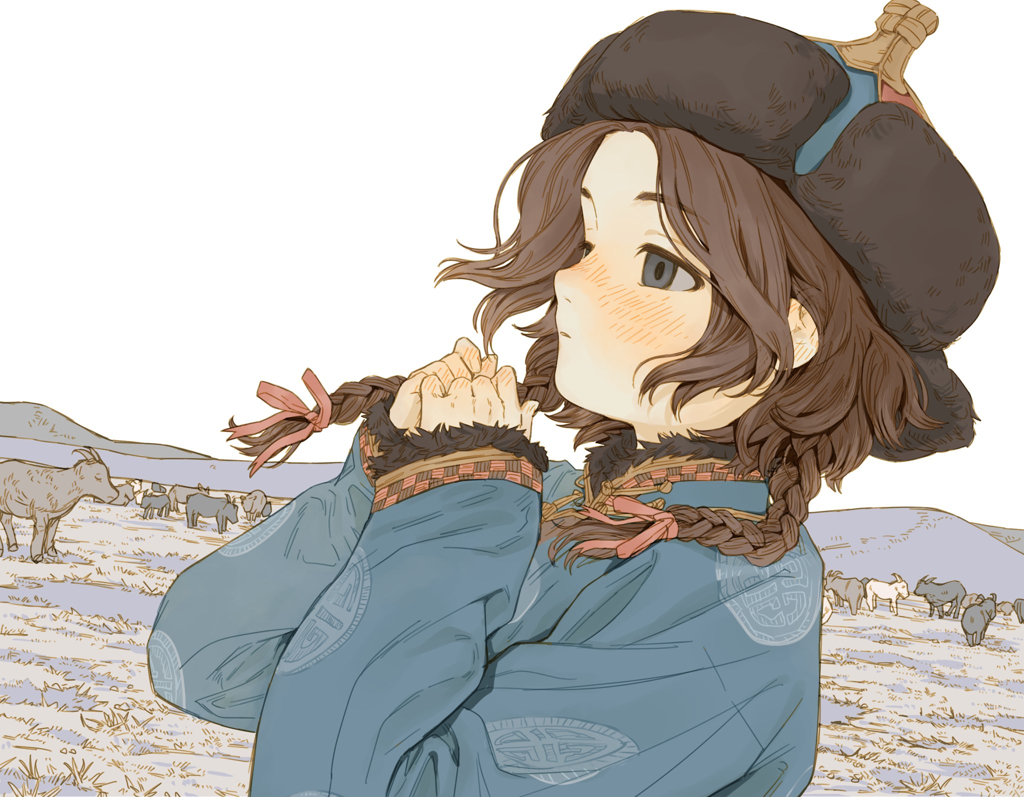 イラスト　原画　「レモンとウクライナの娘」 ゆうき | ‪Cycle 🐈 | Instagram‬