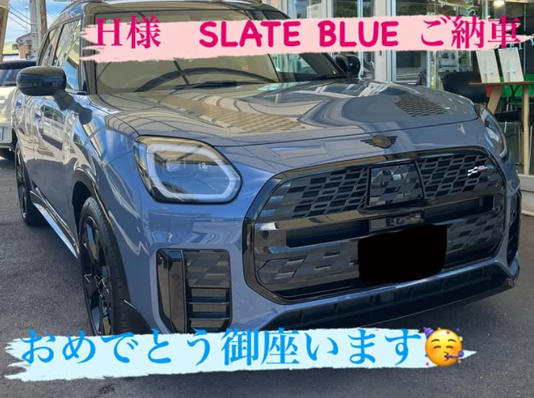 GlanzMini's tweet photo. 【MINI松戸】
祝・ご納車！！
NEW MINIの中で、初めての限定車
U25 MINI COUNTRYMAN D SLATEBLUE
ご納車させていただきました🥰

CLUBMANからのお乗り換えですが、また新しいMINI LIFEをお楽しみ下さいませ🤩

今後とも、何卒宜しくお願い致します。

#MINI松戸 #SLATEBLUE #U25 #新型 #COUNTRYMAN https://t.co/oqRAlhYaUU