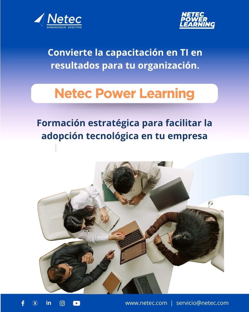 netec's tweet image. 🚀 Impulsa la evolución tecnológica de tu empresa con Netec Power Learning.
Capacitación efectiva, personalizada y alineada a tus objetivos.
🎓 Aula virtual, monitoreo avanzado y acompañamiento individual.
🔗 Más info ➡️ hubs.la/Q03zmZgZ0
#Netec #PowerLearning