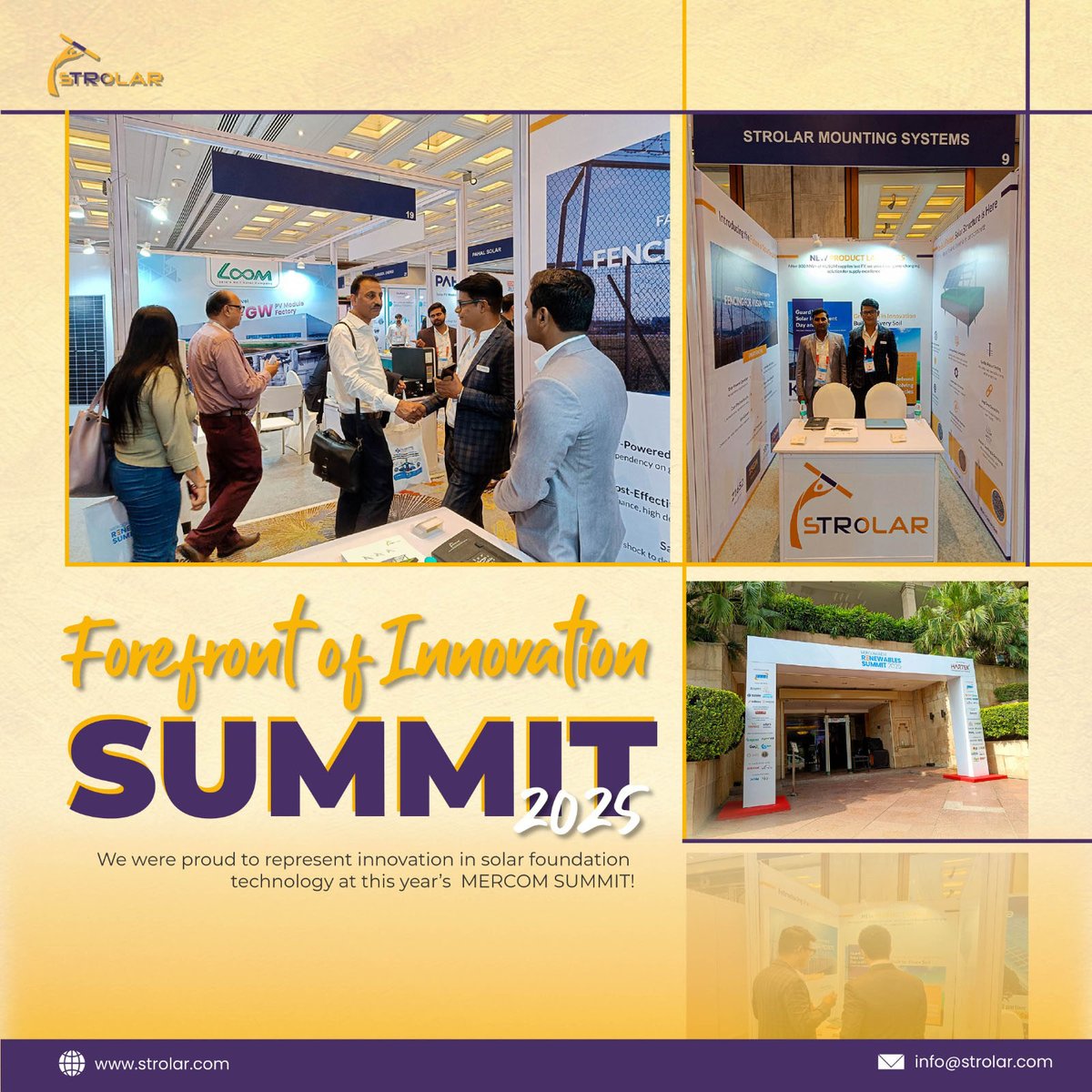 strolar's tweet image. A big thank you to everyone who visited @strolar  at @MercomIndia Summit 2025! We’re building a modular, collaborative solar future—together. 

#Strolar #MERCOM #FutureOfSolar #CleanEnergyIndia #SolarInnovation