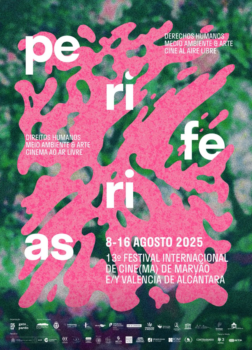 🩷💚 La nueva identidad visual de 🎬 #13FestivalPeriferias ha sido creada por Eva (Yé-Yé) Sequeira y Luís Garção, y nos traslada hacia una periferia viva, en constante movimiento, donde residen la cultura, la fuerza y la creatividad.