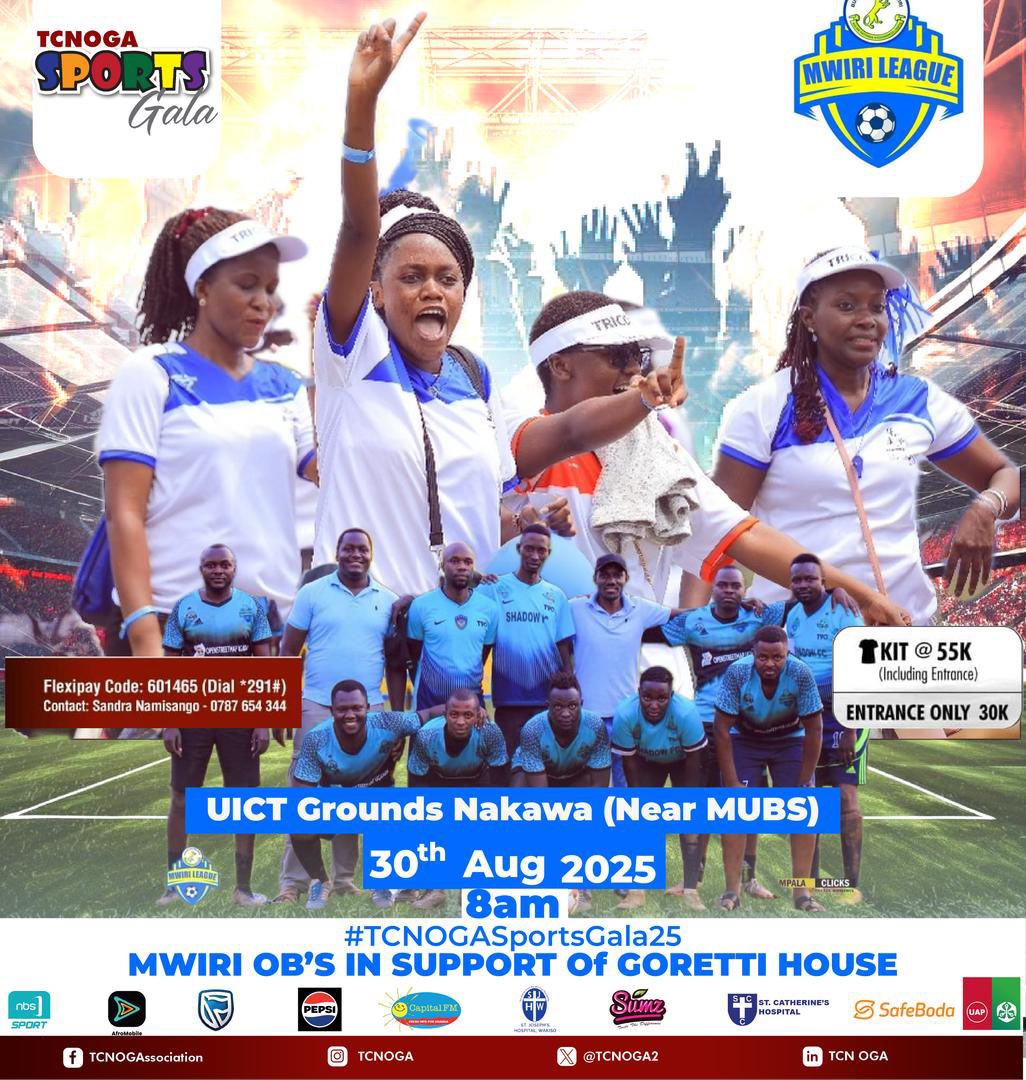 TRINITY COLLEGE NABBINGO OLD GIRLS' ASSOCIATION (@tcnoga1) on Twitter photo Goretti girls, are you READY?! ππ€ <a href="/Mwirian1911/">Mwiri Old Boys Association</a> is PUMPED UP and ready to cheer you on at the sports gala! Don't leave them hanging - BRING THE HEAT and show us what you're made of! πͺπ½ Let's make this a day to remember! ππ₯ Let's go, Goretti! π
Book your kit NOW Goretti girls, are you READY?! ππ€ <a href="/Mwirian1911/">Mwiri Old Boys Association</a> is PUMPED UP and ready to cheer you on at the sports gala! Don't leave them hanging - BRING THE HEAT and show us what you're made of! πͺπ½ Let's make this a day to remember! ππ₯ Let's go, Goretti! π
Book your kit NOW