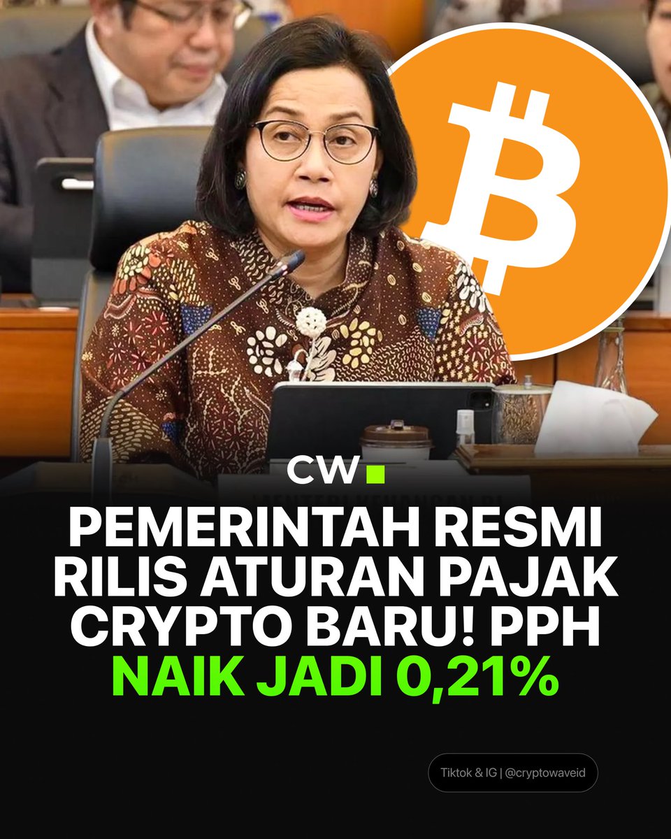 Pemerintah Resmi Rilis Aturan Pajak Crypto Baru! PPh Naik Jadi 0,21%
