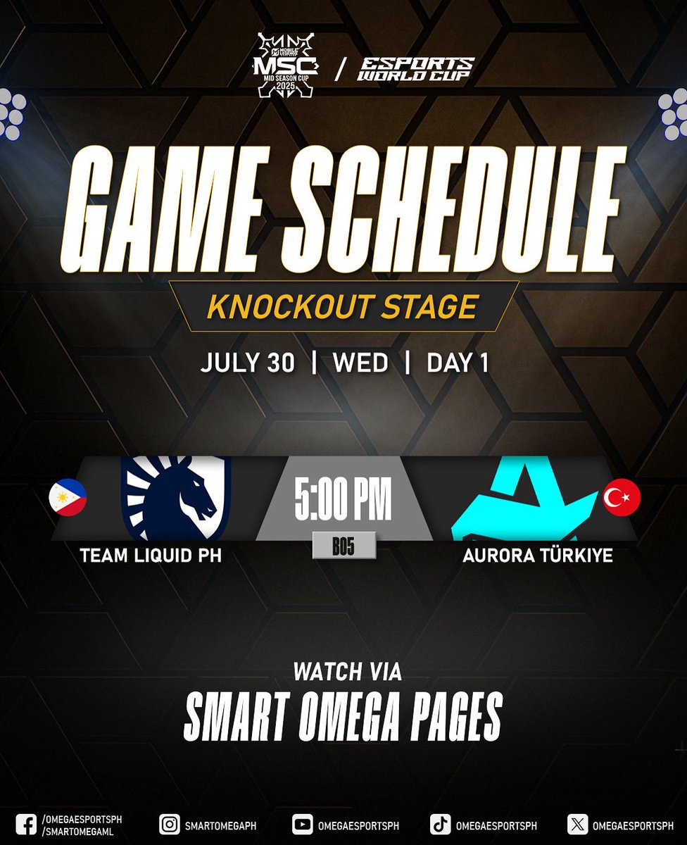 OmegaEsportsPH's tweet photo. πππππππ ππ ππππ!
Ito na ang unang araw ng Knockout Stage! Bakbakan na agad para sa Team Liquid PH ngayon! π«‘
Panuorin ito ng live at suportahan ang ating PH Teams:
#BagongBarangayOmega #SmartOmega #Smart5gMax https://t.co/Cf83K4jZHl