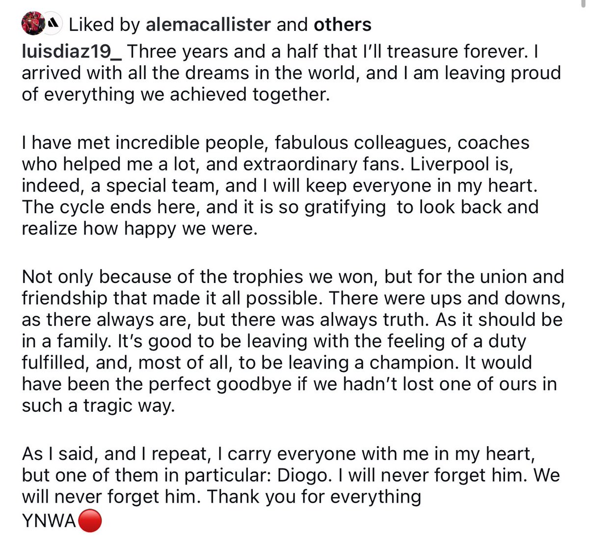 Luis Diaz on Instagram ❤️