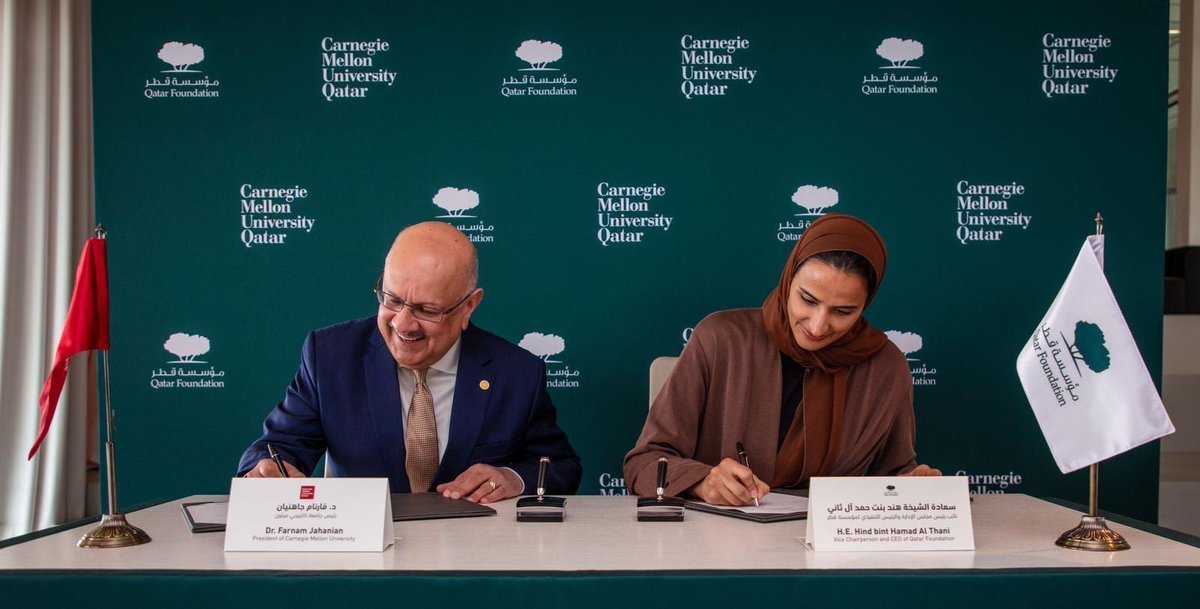 U.S. Embassy in Qatar (@usembassydoha) on Twitter photo Our commitment to U.S.-Qatar educational cooperation continues to flourish!
<a href="/CarnegieMellonQ/">CarnegieMellonQatar</a> extended their partnership with <a href="/QF/">Qatar Foundation</a> for 10 more years, marking a new milestone in CMU-Q’s 20 year legacy in Qatar. Our commitment to U.S.-Qatar educational cooperation continues to flourish!
<a href="/CarnegieMellonQ/">CarnegieMellonQatar</a> extended their partnership with <a href="/QF/">Qatar Foundation</a> for 10 more years, marking a new milestone in CMU-Q’s 20 year legacy in Qatar.