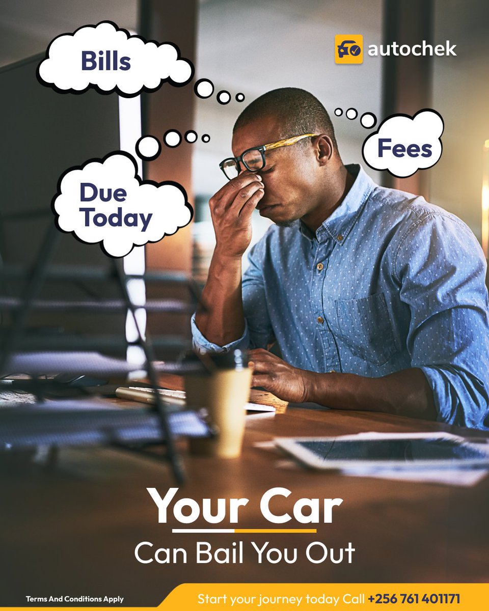 AutochekUg's tweet photo. Don't let tough times get to you. Let your car earn you some money.
#DriveNowPayLater https://t.co/FxnGJQGpuC