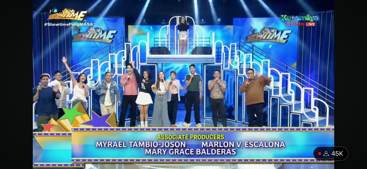 marylltamayo's tweet photo. Showtime hosts (07/30/25) #ShowtimePangMASA @itsShowtimeNa @jhongsample @jugsjugsjugs @teddspotting @ryanbang @tyangamyp @jackiegirlg #IonPerez #Cianne @ogiealcasid @Espanto2001 https://t.co/hY7pwow31x