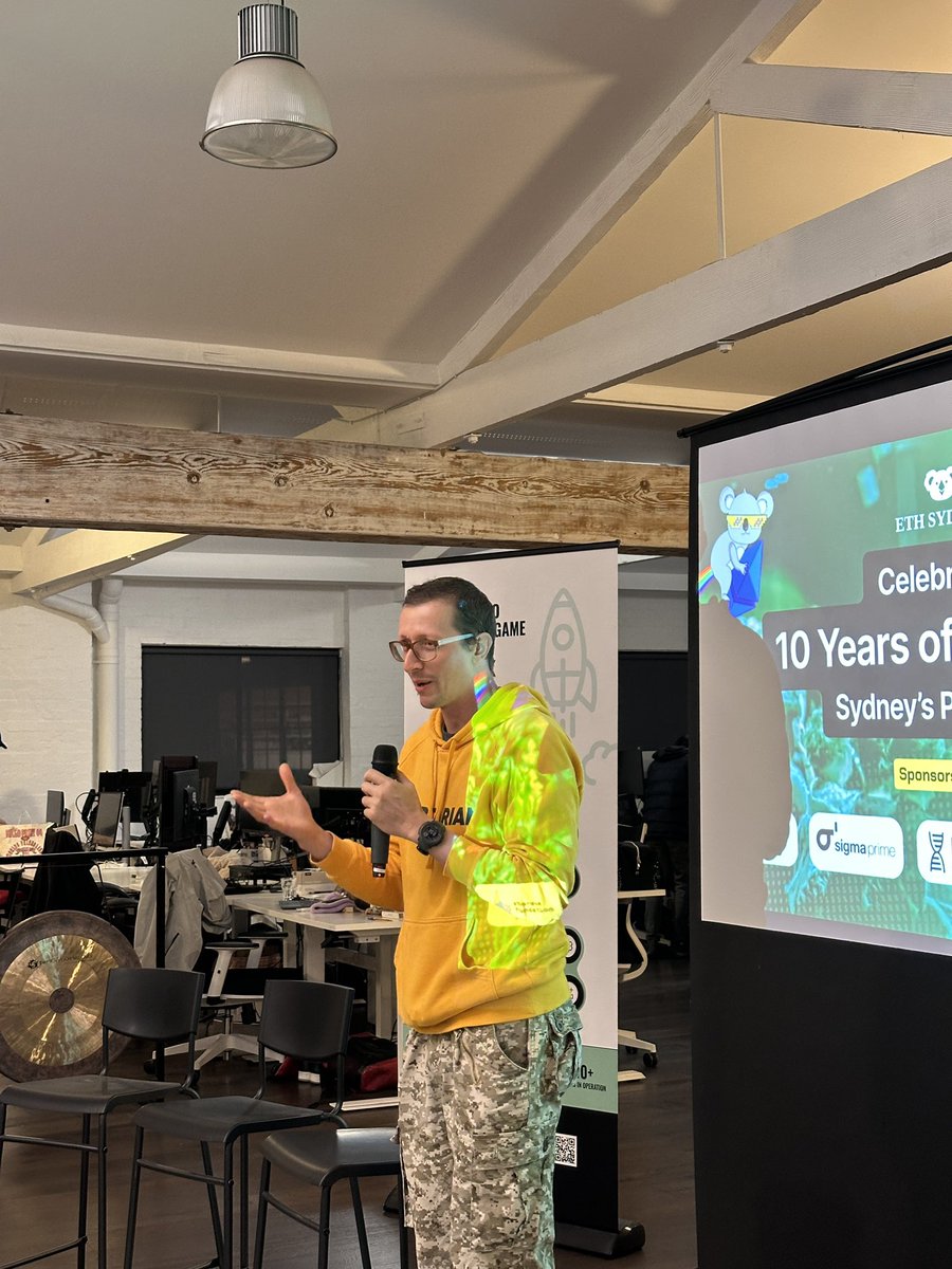 From genesis block to today – believe in the vision.
Happy 10 years #ETH! 🎉<a href="/EthereumSydney/">ETHSydney</a> event sponsored by @WalletV_AU