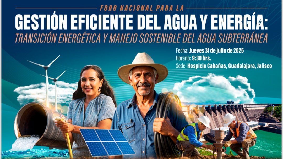 Convocan al Foro Nacional sobre Agua Subterránea y Transición Energética en Guadalajara

El “Foro Nacional para la Gestión Eficiente del Agua y Energía: Transición energética y manejo sostenible del agua subterránea”, se llevará a cabo el próximo 31 de julio de 10:00 a 15:00