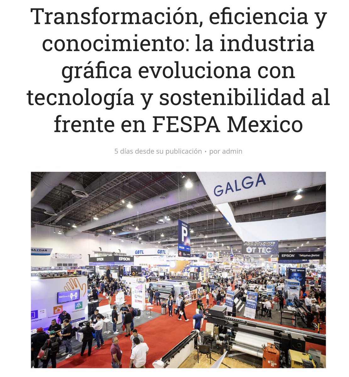 FESPAMexico's tweet photo. “La industria gráfica nacional experimentó un repunte moderado con una tasa de crecimiento del 2.1% en su producción total”: https://t.co/L9iIYwkGu2 https://t.co/pXLNF9RjKw
