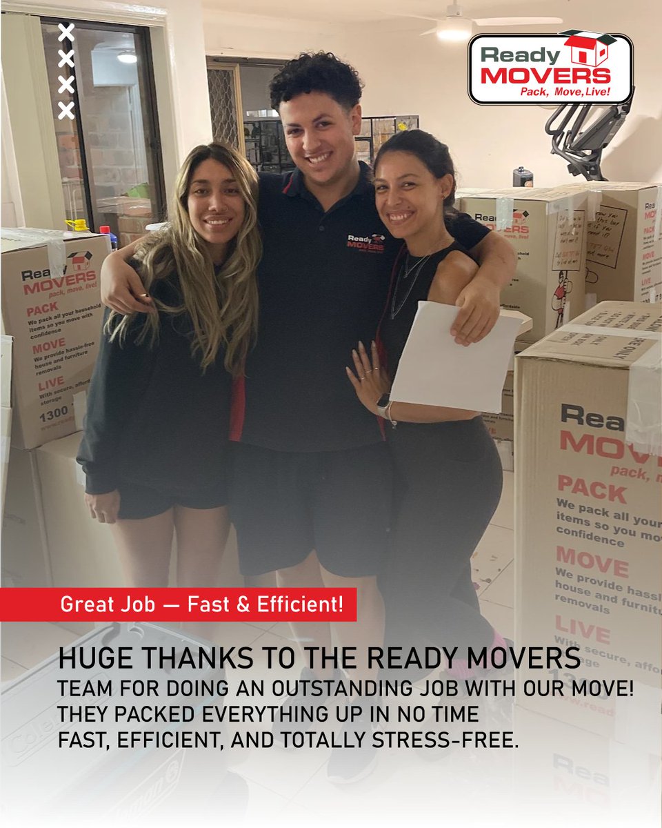 readymoversdrw's tweet image. Great job by Ready Movers! Packed everything in no time — fast, careful &amp;amp; super efficient! 🚛👏 #READYMOVERS #FASTMOVE