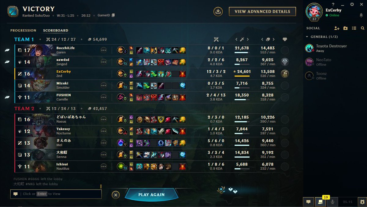 Never doubted the singed