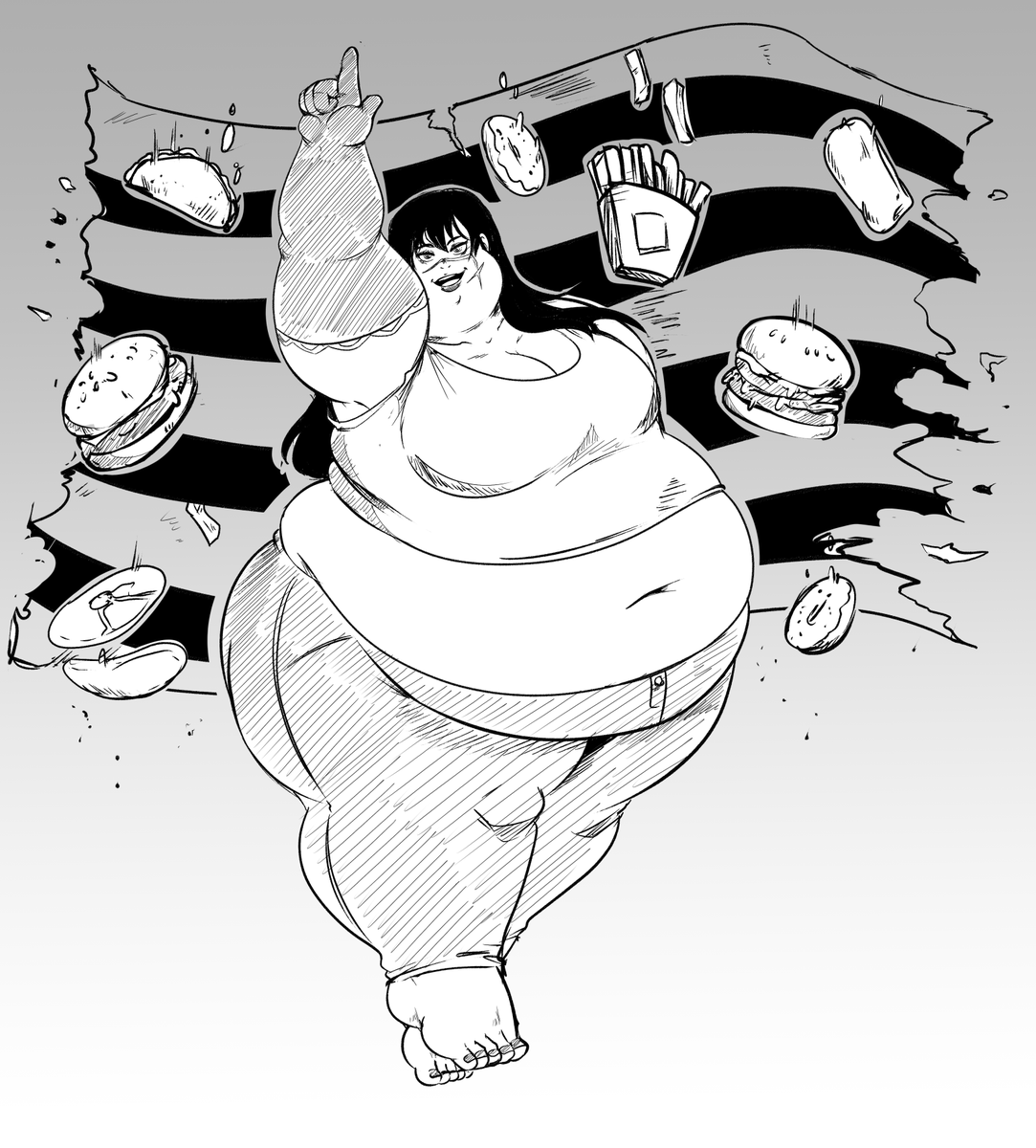 Daemonking01's tweet photo. Yoru and her love of America-n food https://t.co/q9gwXw6qV1
