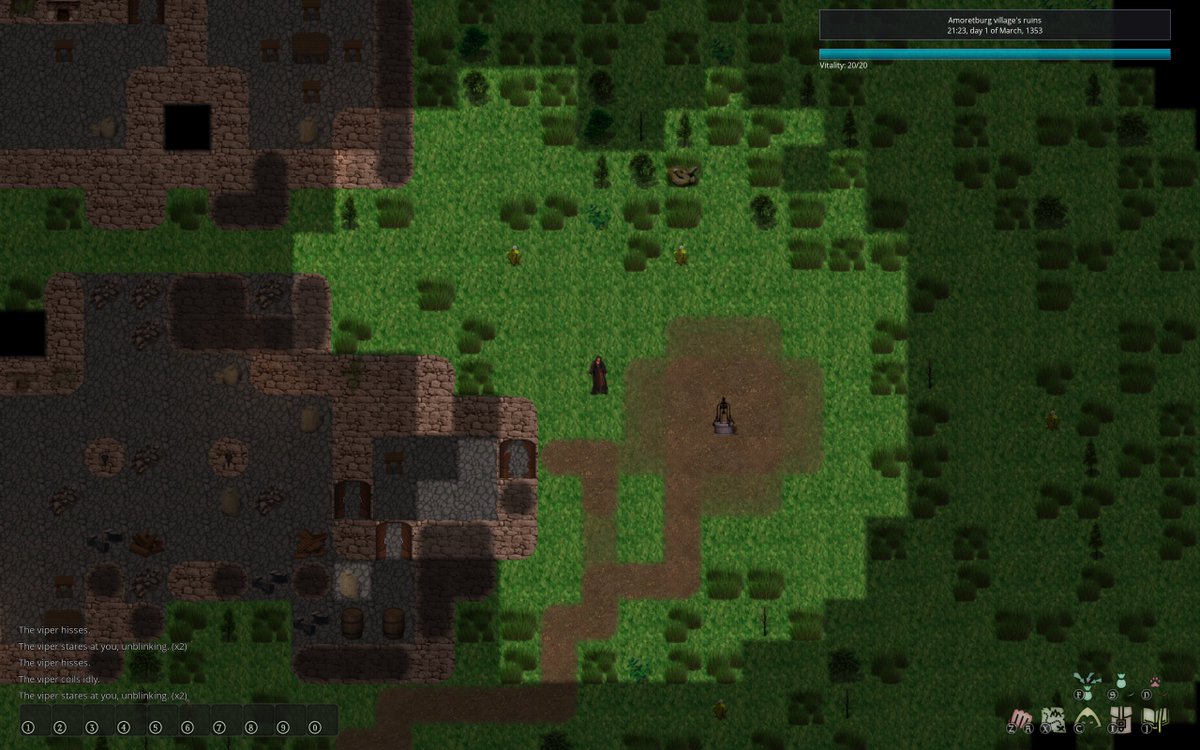 Spellweaver5's tweet photo. Fourth (and final) new area to be added in the upcoming update.
Ruins of a cultist village, burnt down several years ago.
The surface looks completely abandoned. But there might be more to this place. https://t.co/RxXvCw0Y7u