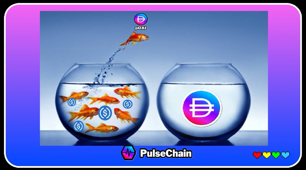 ❤️💛💚💙

🚨 BREAKING 🚨

There have been a large number of USDC users who are now bridging into PulseChain and rotating into pDAI and HEX.

The Market is choosing pDAI and HEX as Superior Stores of Value compared to USDC.

🟢 pDAI and HEX are rising.

🔴 USDC is down -0% for the