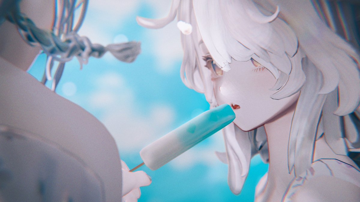 『夏をおすそわけ』🍨☀️🫧

サマーリフレイン　by ぼたもちーの
#Raygraphy #VRChat #ねむねむのお店