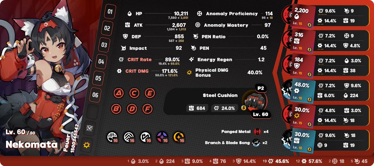 FeuersternC's tweet photo. @xecoglet @ZZZ_EN Same...but I main her so I absolutely had no problem with that...
My Nekomata is currently M6 with her signature at Overclock 2 xD https://t.co/GuwoYK1byZ