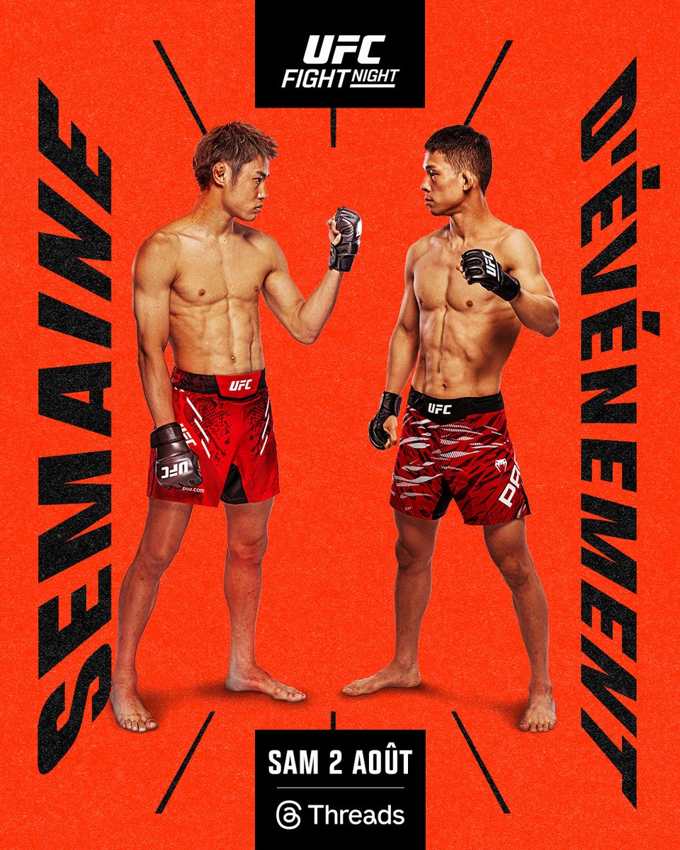 L'action se poursuit cette semaine dans la Ville du Péché avec l'#UFCVegas108!

🇯🇵 <a href="/tatsurotaira/">平良達郎</a> 🆚 HyunSung Park 🇰🇷

[ SAMEDI | Carte principale 21:00 HE | En direct sur <a href="/TVASports/">TVA Sports</a> &amp; <a href="/Sportsnet/">Sportsnet</a> ]