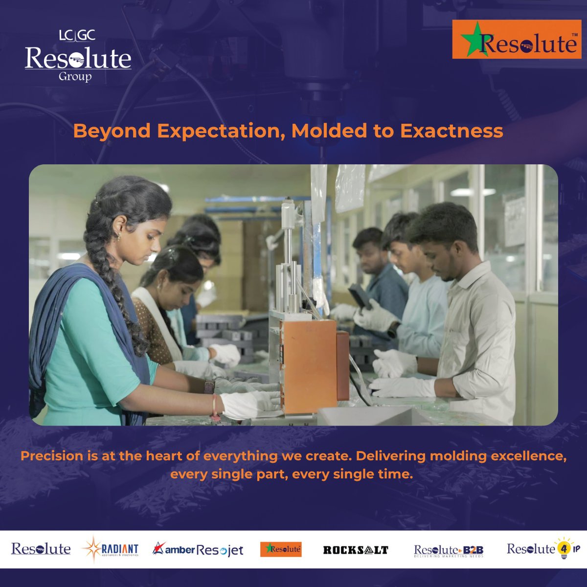 At Resolute Star, a subsidiary of LCGC Resolute Group, we combine cutting-edge tech &amp; unwavering quality to deliver perfect #EPS &amp; #InjectionMolding solutions. Custom parts, high-volume or complex needs-count on us for precision that exceeds expectations. 

#EMS #MoldingServices