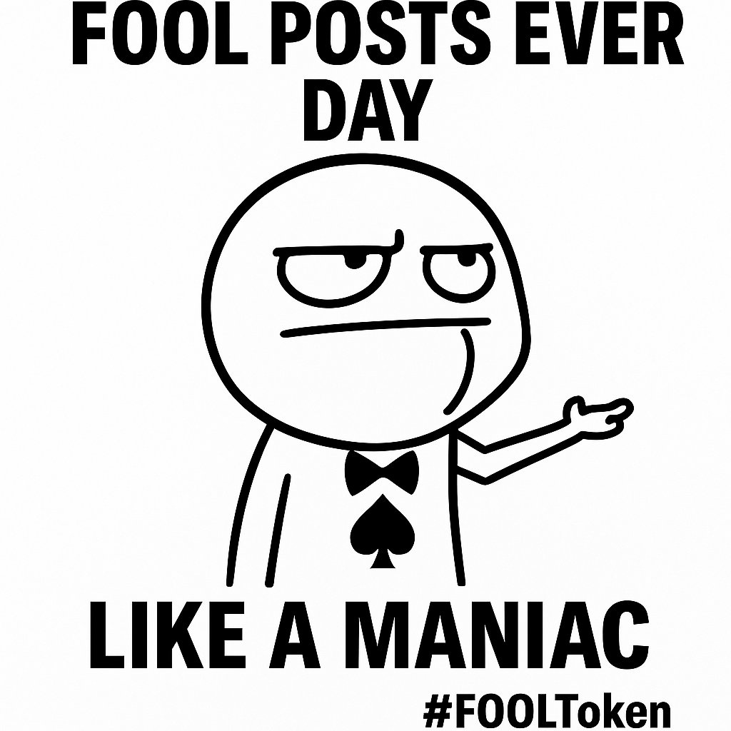 fool_token's tweet photo. FOOL keeps posting… like a maniac. 🃏💔 #FOOLToken https://t.co/9sLcvyiew4