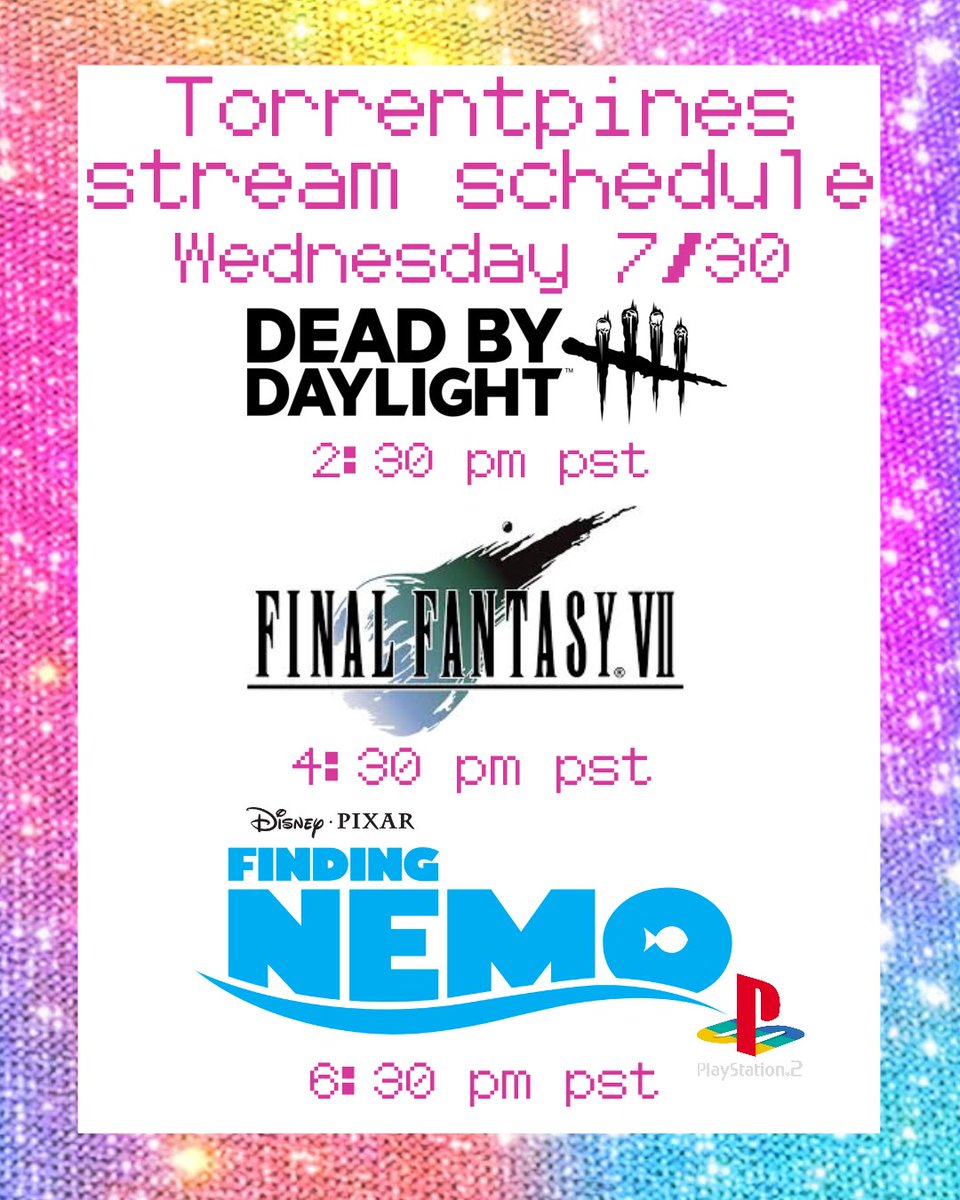 My games for Wednesday! 👹🗡️🐠 #twitch