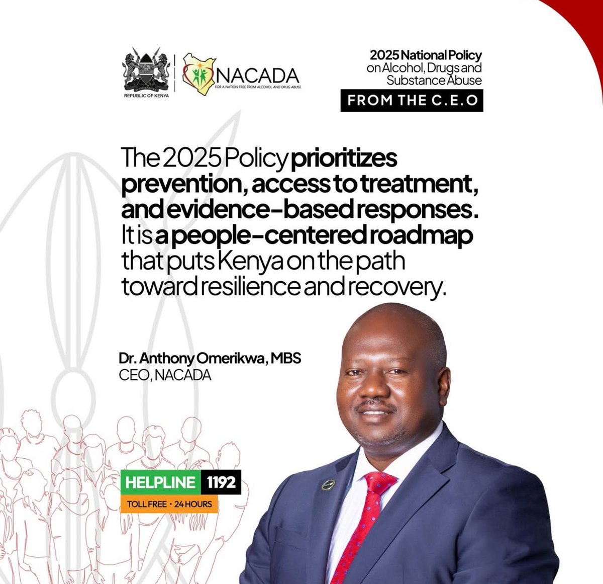 Happening Today!

IILA is honoured to witness and participate in the official launch of the 2025 National Policy on Alcohol, Drugs and Substance Abuse, by NACADA.

📍 Radisson Blu, Upperhill, Nairobi
🕢 7:30 AM

#AlcoholPolicy2025  #NACADAKe