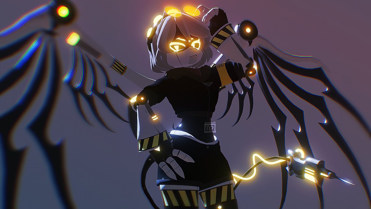 A lil render of V :D
I’ve been putting these models off because of drama but hopefully after the Rajah Uzi comes out I’ll get back to working on them

#MurderDrones #GLITCHproductions #MD #MDV #MurderDronesV #DisassemblyDrone #VRChat #VRC #VRChatAvatar
