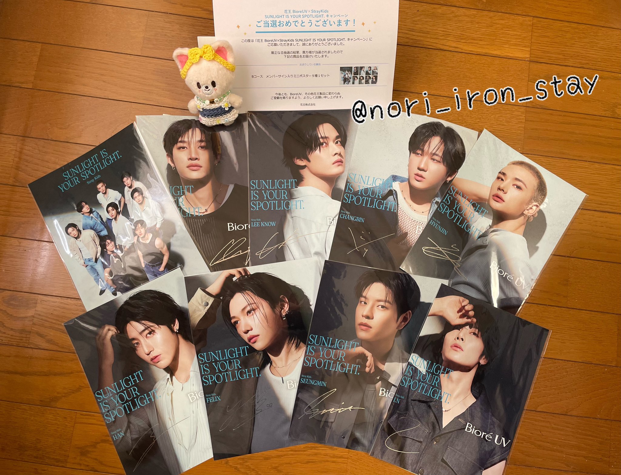 Stray Kids サイン入り ポスター 9種セット StrayKids スキズ 花王