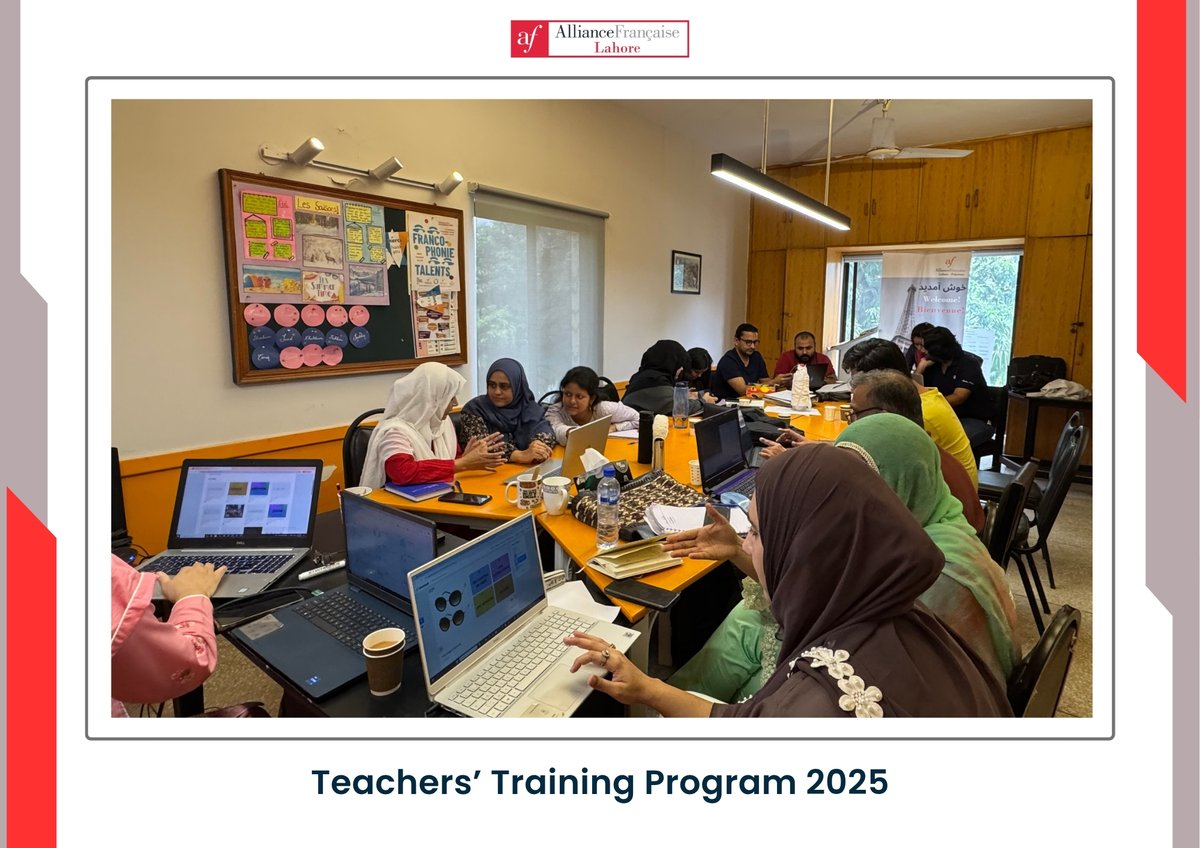 aflhr's tweet photo. 🇫🇷 Former les profs de français de demain !

Cet été, à l'Alliance Française de Lahore, on forme une nouvelle génération de professeurs de français — et on est fier de voir l'avenir du FLE se construire ici, au Pakistan ! https://t.co/Bm3sSKgv36