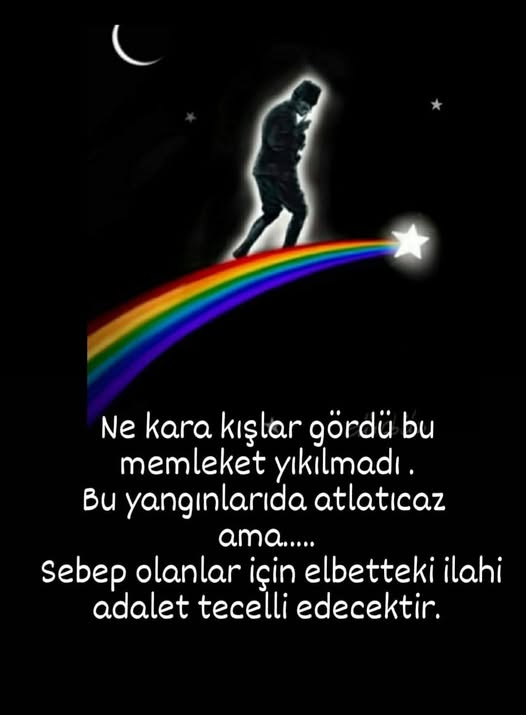 Yeter ki birlik beraberliğimizi kaybetmeyelim.🇹🇷💙🇹🇷💙🇹🇷💙🇹🇷
Ah Müjgan...
Çok arada kaldık biz,
Kendimiz olamadık.
Tespih elimize,
Malboro ağzımıza yakışmadı.
Fes kafamızda,
501 kot pantolon kıçımızda
O Amerikalı kızdaki gibi durmadı.
Western filmlerinde
Ezilen kızılderililere