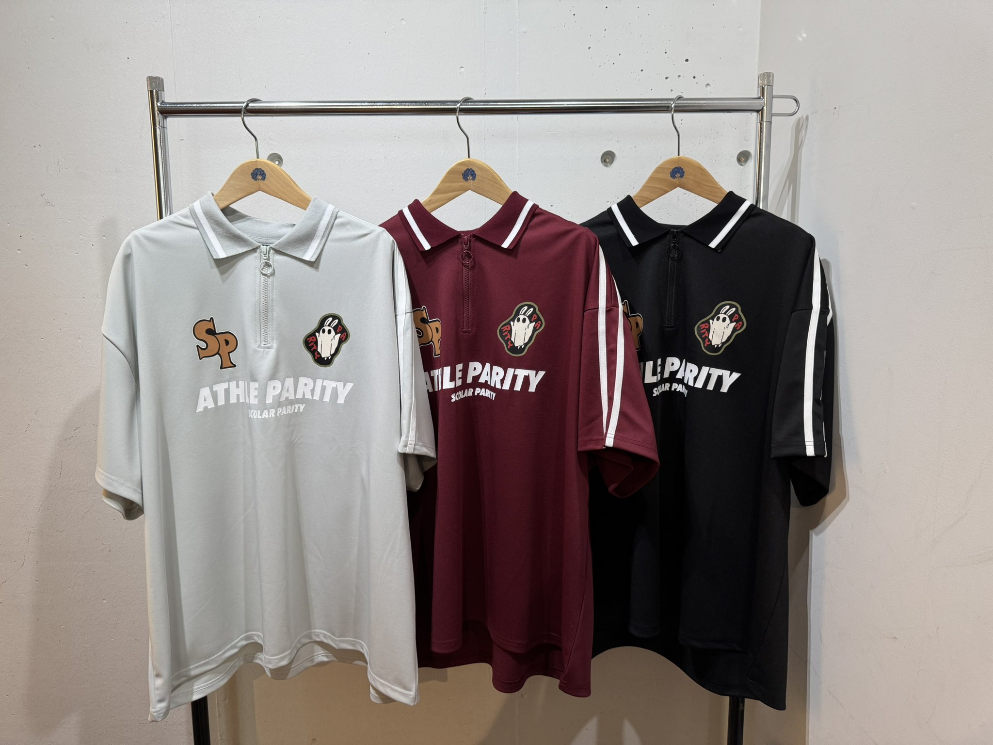 Tシャツ 新作 ScoLar Parity スカラー パリティ 352131 ハーフジップユニフォームTシャツ トップス 原宿系 個性的 ユニセックス ポイント 352131：ハーフジップユニフォームTシャツの通販-ScoLar