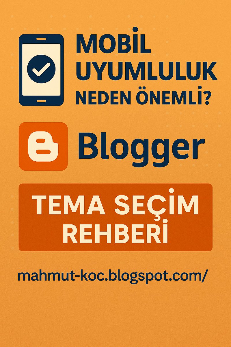 finansxtr's tweet image. 📱 Mobil Uyumluluk Blogger’da Neden Bu Kadar Önemli?
🧠 Sadece tasarım değil, SEO için de kritik!
✅ Doğru tema = Hızlı site + Daha fazla ziyaretçi
🔍 Tema seçimi rehberi burada:
👉 mahmut-koc.blogspot.com
#BloggerTips #MobilUyumluluk #BlogSEO #TemaRehberi