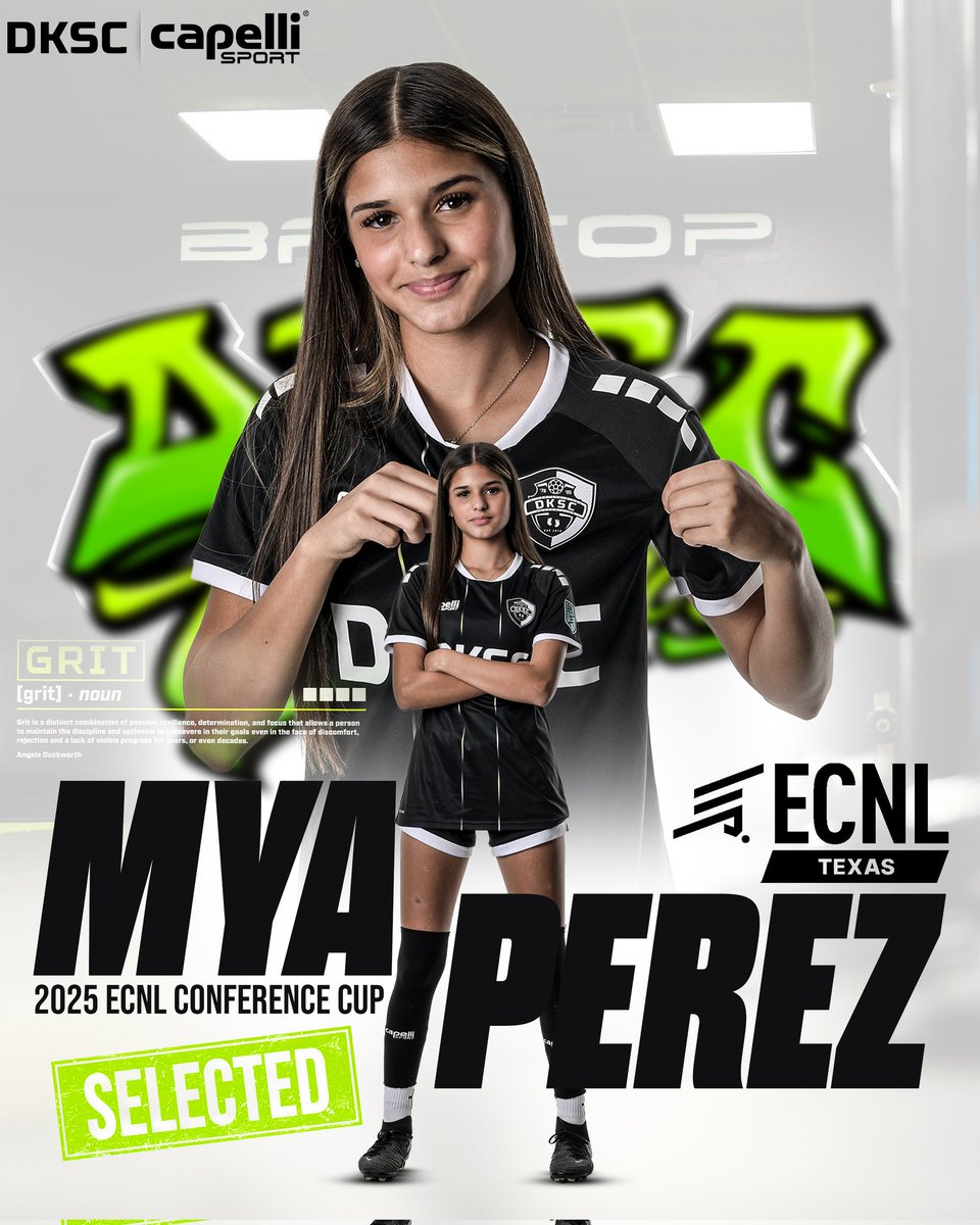 🔥 Mya Perez is Conference Cup bound! She’s officially reppin’ ECNL Texas at the 2025 ECNL Girls Conference Cup! Let’s gooo, Mya!
#DKSCProud #BADTOP #ECNLTexas #ConferenceCup #ECNLGirls