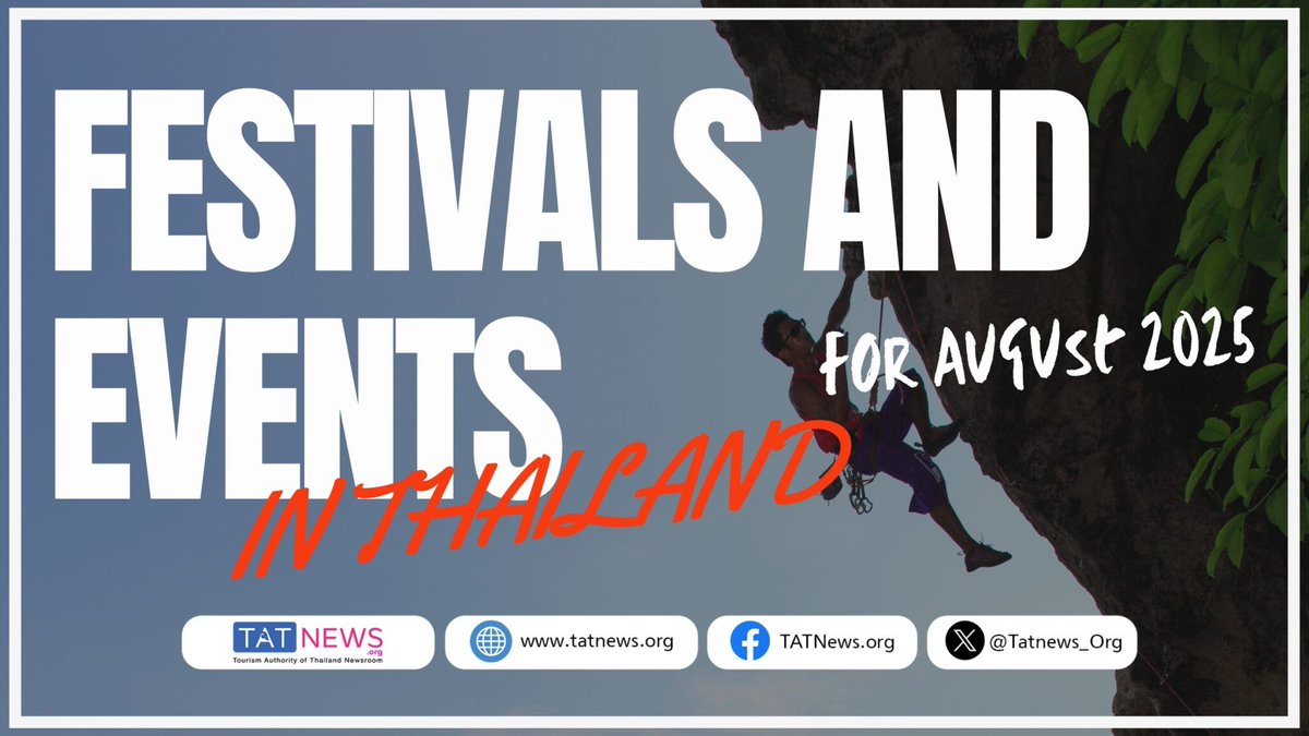 As July draws to a close, the Tourism Authority of Thailand presents travellers with a roster of diverse events for the coming month. #tourismauthorityofthailand #thaitourism #upcomingevents
traveldailymedia.com/tourism-author…