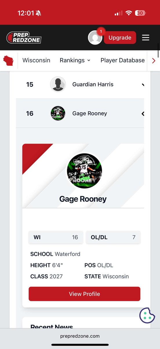 Gage Rooney (@gagerrooney) on Twitter photo Very thankful to be ranked #8 positional and #16 state by <a href="/PrepRedzoneWI/">Prep Redzone Wisconsin</a> once again! Blessed to have all the people who have helped me reach this accomplishment! <a href="/BrentThoen/">Brent Thoen</a> <a href="/Trinka63/">Jeff Trinka</a> <a href="/FbWaterfor16704/">Waterford Wolverines FB</a> Very thankful to be ranked #8 positional and #16 state by <a href="/PrepRedzoneWI/">Prep Redzone Wisconsin</a> once again! Blessed to have all the people who have helped me reach this accomplishment! <a href="/BrentThoen/">Brent Thoen</a> <a href="/Trinka63/">Jeff Trinka</a> <a href="/FbWaterfor16704/">Waterford Wolverines FB</a>