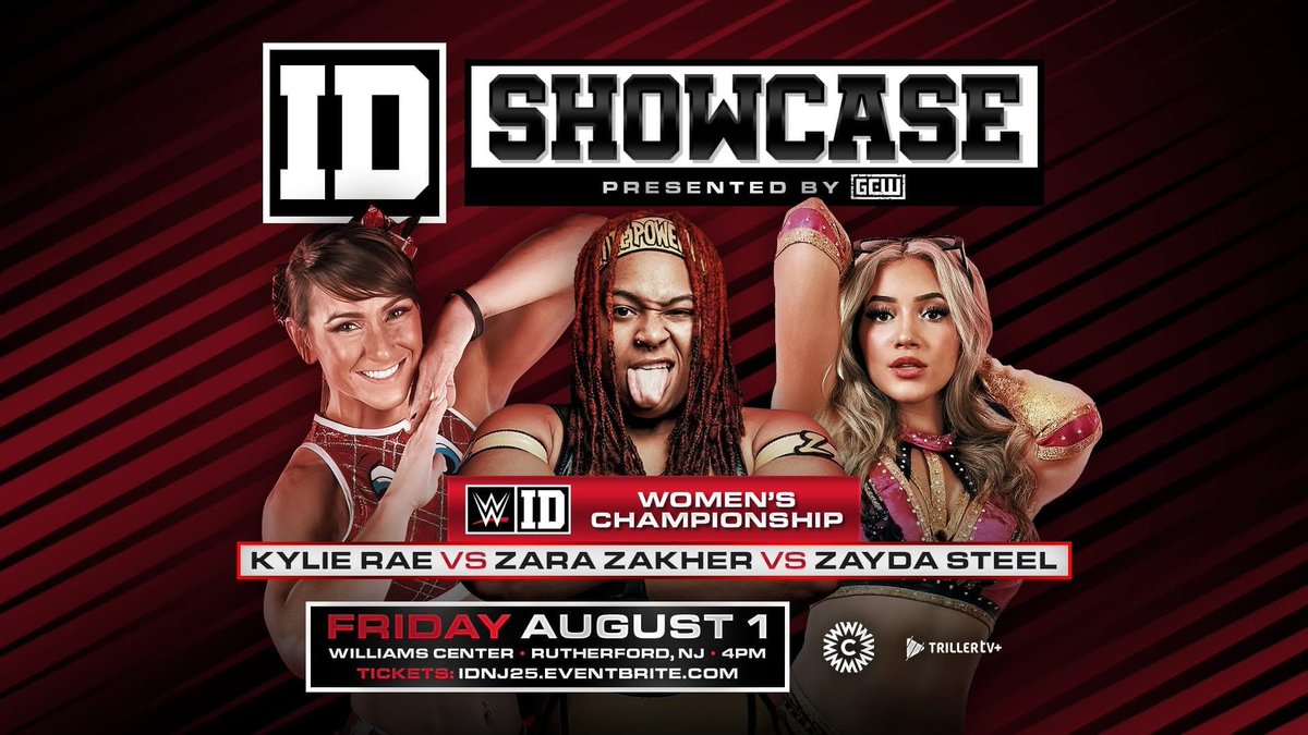 I'm proud to coach members of the <a href="/WWEID/">WWE ID</a> program. I'll be at their ID Showcase this Friday 8/1 in Rutherford, NJ for the crowning of their 1st ever Men's &amp; Women's Championships. This is an exceptionally talented group of aspiring pro wrestlers. Come see them if you're in town.