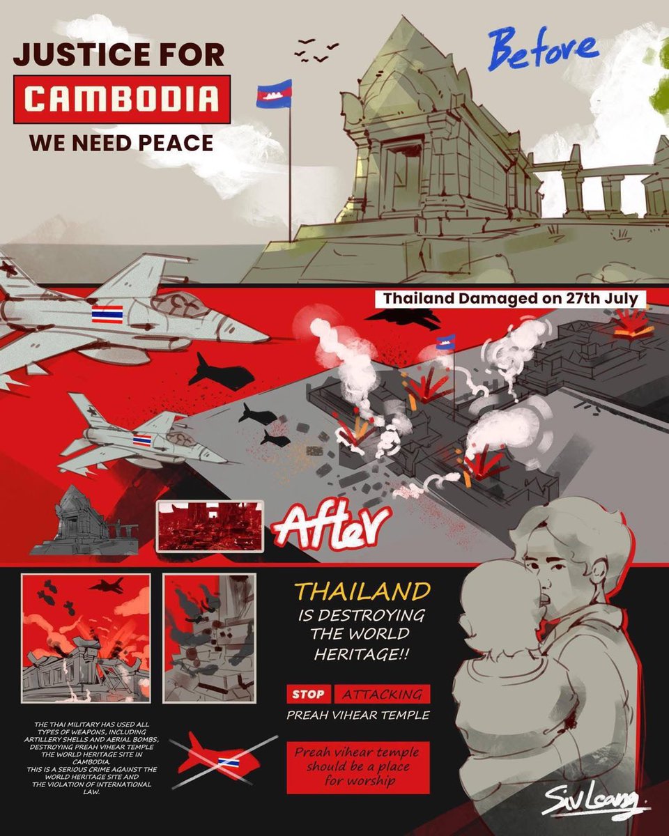 nutika21's tweet photo. #ExposeThailandLies
They knew they had no rightful claim to it no history, no legal ground, no moral right. So instead of respecting what they could never own, they chose to destroy it. Their actions were not driven by justice, but by envy and arrogance. https://t.co/dy5xjvQfS5